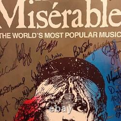 Vintage 1990 CMOL Les Miserables Original Broadway Cast Signed Poster Card