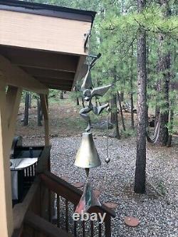 Vintage 70s Large Paolo Soleri Arcosanti Cast Bronze Bell Wind Chime MCM Angel