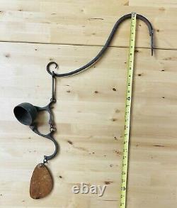 Vintage Bronze Cast Wind Chime Bell And Bracket RICHARD FISHER U. S. Bells Signed