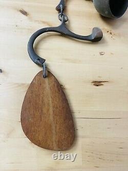 Vintage Bronze Cast Wind Chime Bell And Bracket RICHARD FISHER U. S. Bells Signed