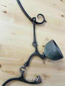 Vintage Bronze Cast Wind Chime Bell And Bracket RICHARD FISHER U. S. Bells Signed