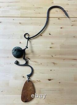Vintage Bronze Cast Wind Chime Bell And Bracket RICHARD FISHER U. S. Bells Signed