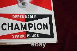 Vintage Champion Spark Plugs Sign Blow Mold 3d Plastic Old Gas Station