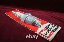 Vintage Champion Spark Plugs Sign Blow Mold 3d Plastic Old Gas Station