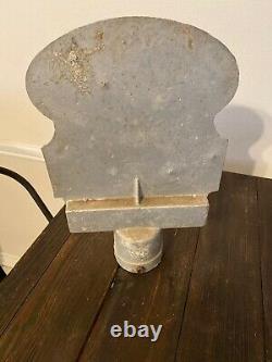 Vintage Humble Oil Texas Gasoline Gas Pipeline Cast Metal Sign Marker