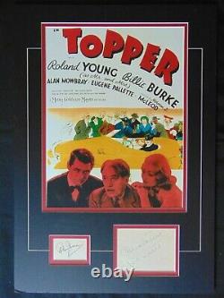 Vintage! Topper Cast Signed Matted Display Autograph World COA