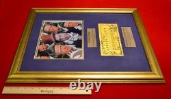 WONKA Autograph GENE WILDER Signed CAST PHOTO Gold Ticket, FRAME DVD, UACC RD228