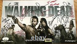 Walking Dead cast autographed 2013 SDCC photo Lincoln Reedus Cohan Gurira +9 JSA