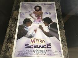 Weird Science Rare Cast Signed Original 1-Sheet Movie Poster Exact Photo Proof