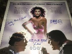 Weird Science Rare Cast Signed Original 1-Sheet Movie Poster Exact Photo Proof