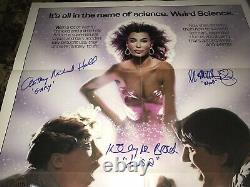 Weird Science Rare Cast Signed Original 1-Sheet Movie Poster Exact Photo Proof