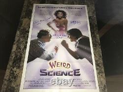 Weird Science Rare Cast Signed Original 1-Sheet Movie Poster Exact Photo Proof