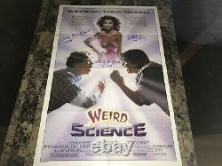 Weird Science Rare Cast Signed Original 1-Sheet Movie Poster Exact Photo Proof