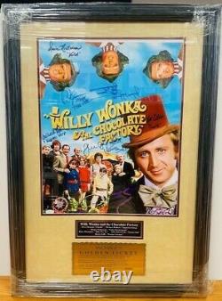 Willy Wonka 16x20 Cast Photo Autographed Signed Custom Framed with JSA LOA