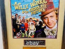 Willy Wonka 16x20 Cast Photo Autographed Signed Custom Framed with JSA LOA