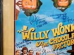Willy Wonka 16x20 Cast Photo Autographed Signed Custom Framed with JSA LOA
