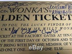 Willy Wonka All Kids x5 Signed Golden Ticket JSA COA Autograph Movie Cast Wilder