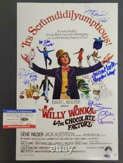 Willy Wonka Kids 5 autograph cast signed movie poster 11x17 Photo OC Holo + COA
