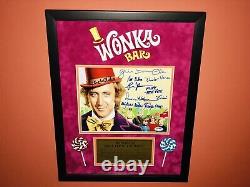 Willy Wonka & the Chocolate Factory Rare Cast Signed Movie Photo Gene Wilder PSA