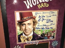 Willy Wonka & the Chocolate Factory Rare Cast Signed Movie Photo Gene Wilder PSA