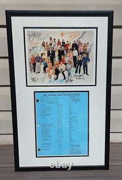 Young and the Restless 2004 Script Cast Autographed Photo Custom Frame Vintage