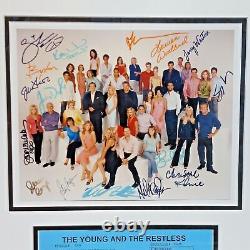 Young and the Restless 2004 Script Cast Autographed Photo Custom Frame Vintage