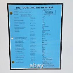 Young and the Restless 2004 Script Cast Autographed Photo Custom Frame Vintage