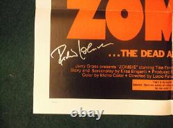 Zombie Original One Sheet 1979 Signed by Four Cast Members