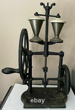 1900 Rare Antique Coles Mfg Cola Soda Shaker Milkshake Machine Cast Iron Signe