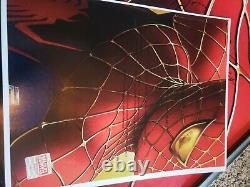 27x41 Spiderman 2 Affiche Signée Cast, Stan Lee, Tobey Maguire, Et Plus