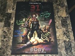 31 Rare Cast Signé Par 10 Inédit Film Poster Rob Zombie Sheri Richard Brake