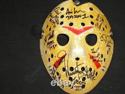 8x Jason Voorhees Acteurs Cast Signed Hockey Mask Vendredi 13 Kane Hodder ++