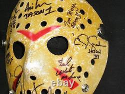 8x Jason Voorhees Acteurs Signés Hockey Mask Vendredi 13ème Kane Hodder ++