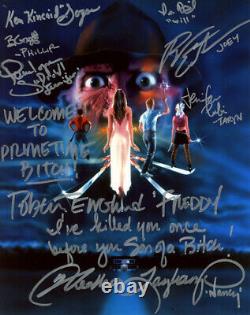 A Nightmare On Elm Street 3 Cast Signé X 8 8x10 Photo Englund Freddy Beckett