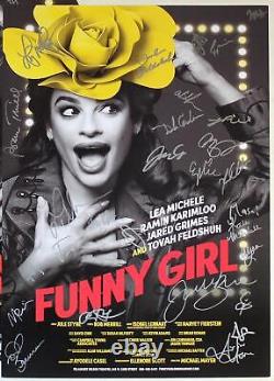 AFFICHE BROADWAY SIGNÉE PAR LE CAST DE FUNNY GIRL, LEA MICHELE, RAMIN KARIMLOO HoliBay