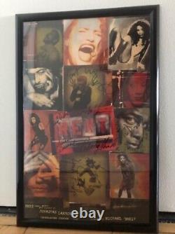 AFFICHE COLLECTIBLE FRAMÉE SIGNÉE DU CAST ORIGINAL BROADWAY DE RARE RENT Musical