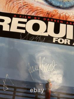 AFFICHE DE FIL SIGNÉE PAR TOUT LE CAST 'REQUIEM FOR A DREAM' 24x36 AVEC CERTIFICAT D'AUTHENTICITÉ AUTOGRAPHIÉE
