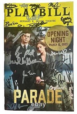 AFFICHE DE PARADE Broadway CAST SIGNEE PLAYBILL Ben Platt, Micaela Diamond Soirée d'ouverture