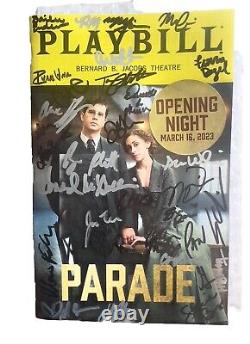 AFFICHE DE PARADE Broadway CAST SIGNEE PLAYBILL Ben Platt, Micaela Diamond Soirée d'ouverture