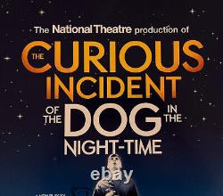 AFFICHE Rare de l'incident curieux de la nuit du chien, autographiée par la distribution de Broadway de NYC