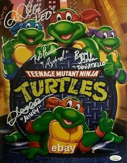 Adolescent Mutant Ninja Turtles Casting Signé Inscrit 11x14 Photo Jsa Témoin Tmnt