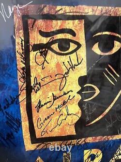 Affiche À Large Bande Signée Aida Cast Dans La Taille Du Cadre En Métal 18x25.5in