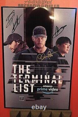 Affiche Autographiée Cast La Liste Des Terminaux Chris Pratt 13x19 + Coa