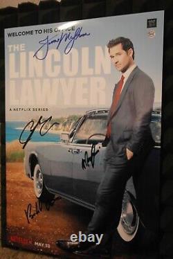 Affiche Autographiée Cast The Lincoln Lawyer Tv Series 13x19 + Coa