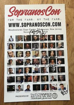 Affiche D'image Signée Sopranos Cast Signée À Sopranos Con Par 12 Membrescast