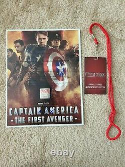 Affiche De Cinéma Signée Captain America The First Avenger 27x40 Cast (stan Lee)