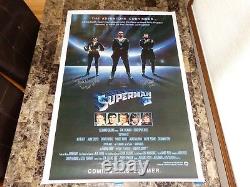 Affiche De Cinéma Signée De Superman II Timbre Terence Sarah Douglas Jack +