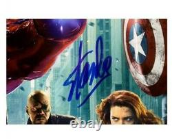 Affiche De Cinéma Signée Par Marvel Avengers Stan Lee Chris Hemsworth Evans