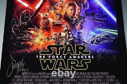 Affiche De Cinéma Signée Star Wars Cast Star Wars Episode VII La Force Awakens Coa