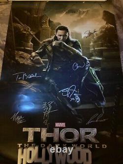 Affiche De Cinéma Signée Thor The Dark World Cast (stan Lee)